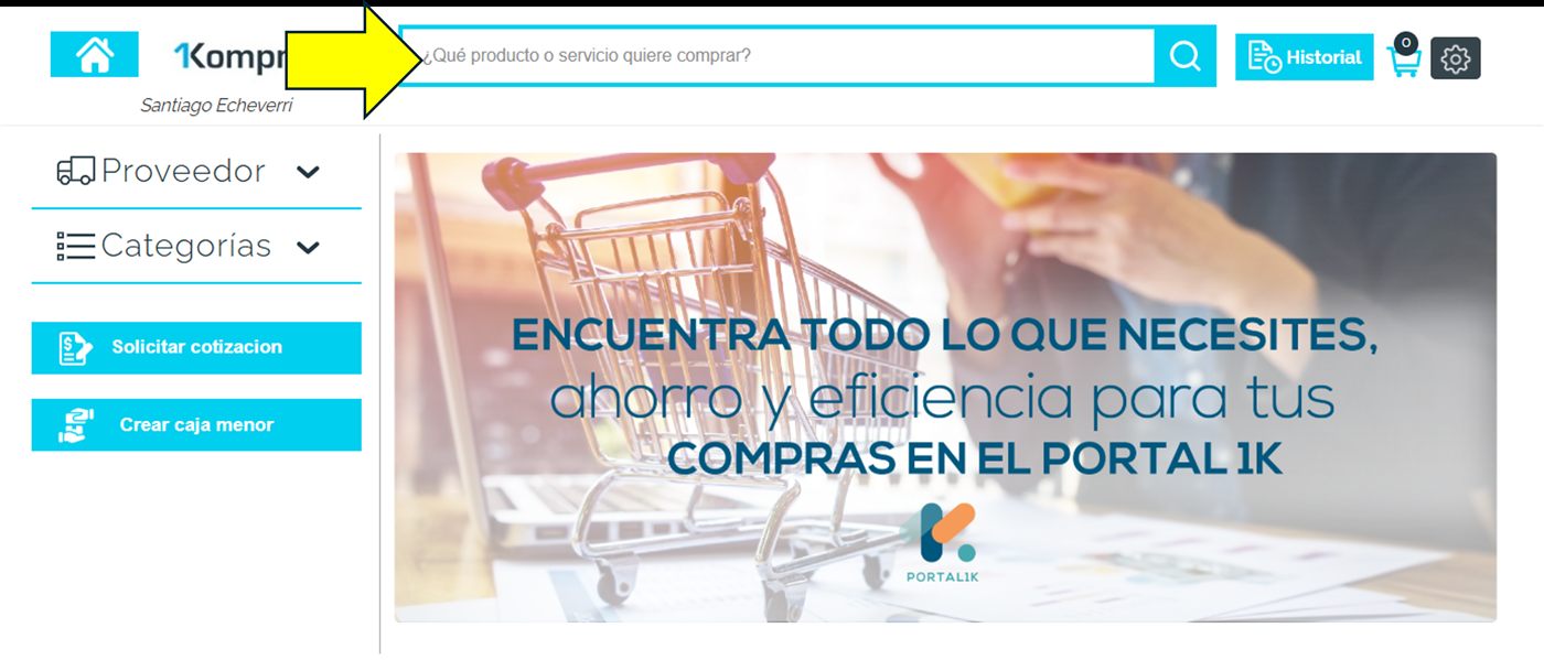 Captura de Portal 1K — Buscar productos y servicios