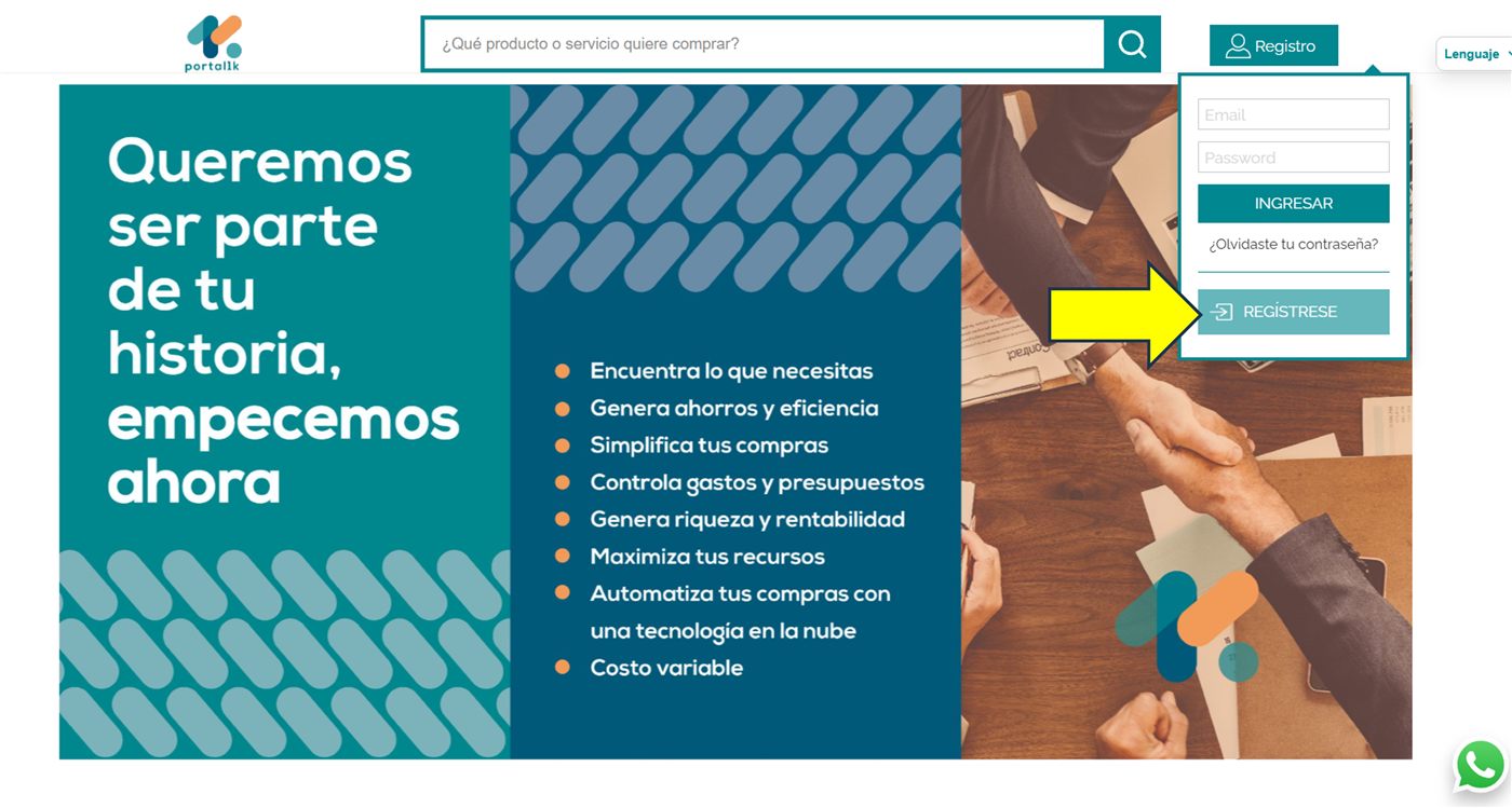 Captura de Portal 1K — Crear tu cuenta en Portal 1K