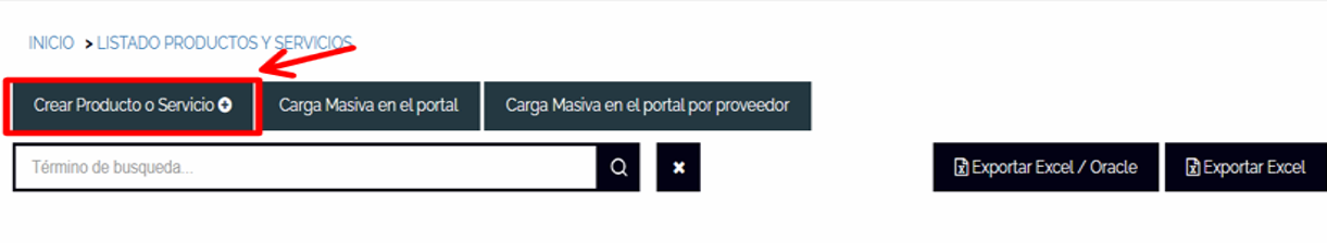 Captura de Portal 1K — Crear un producto o servicio