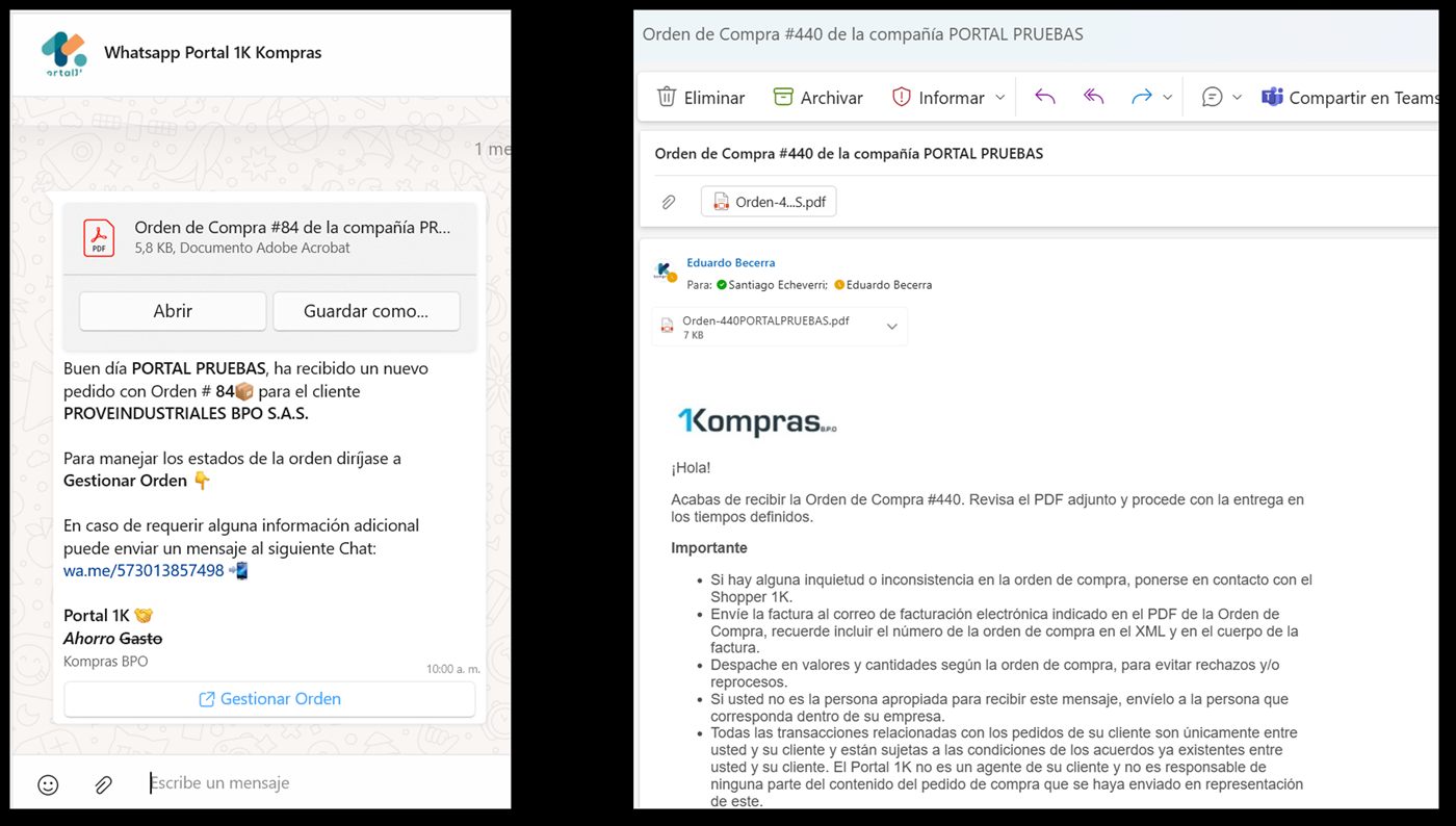 Captura de Portal 1K — Recibir notificaciones de órdenes de compra